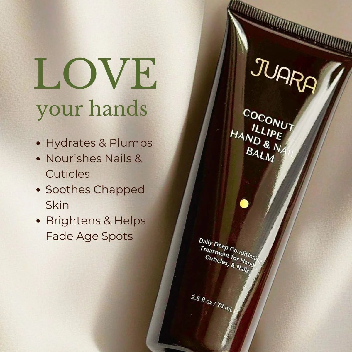 Juara Coconut Illipe Hand and Nail Balm, 2.5 oz
