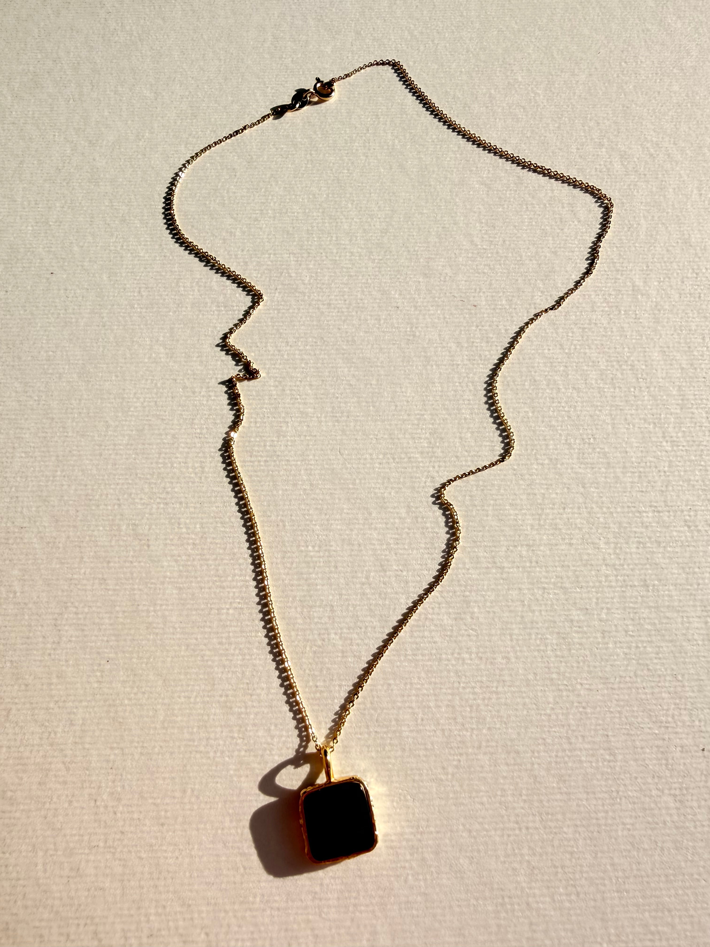 Black Pendant Necklace