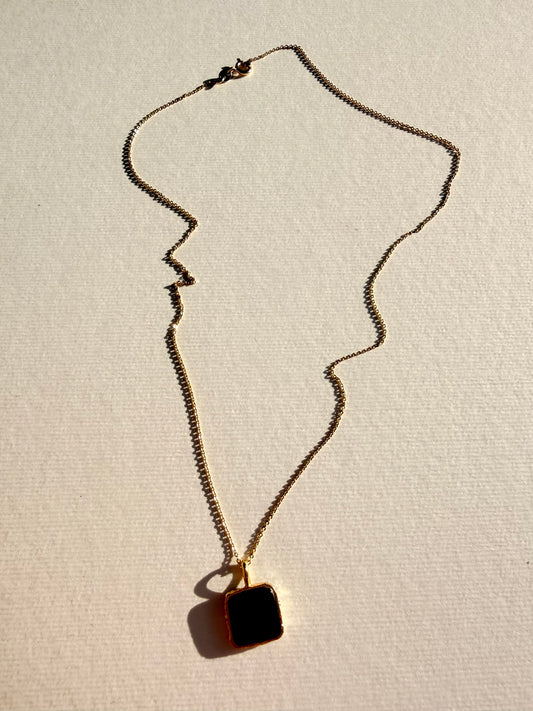 Black Pendant Necklace