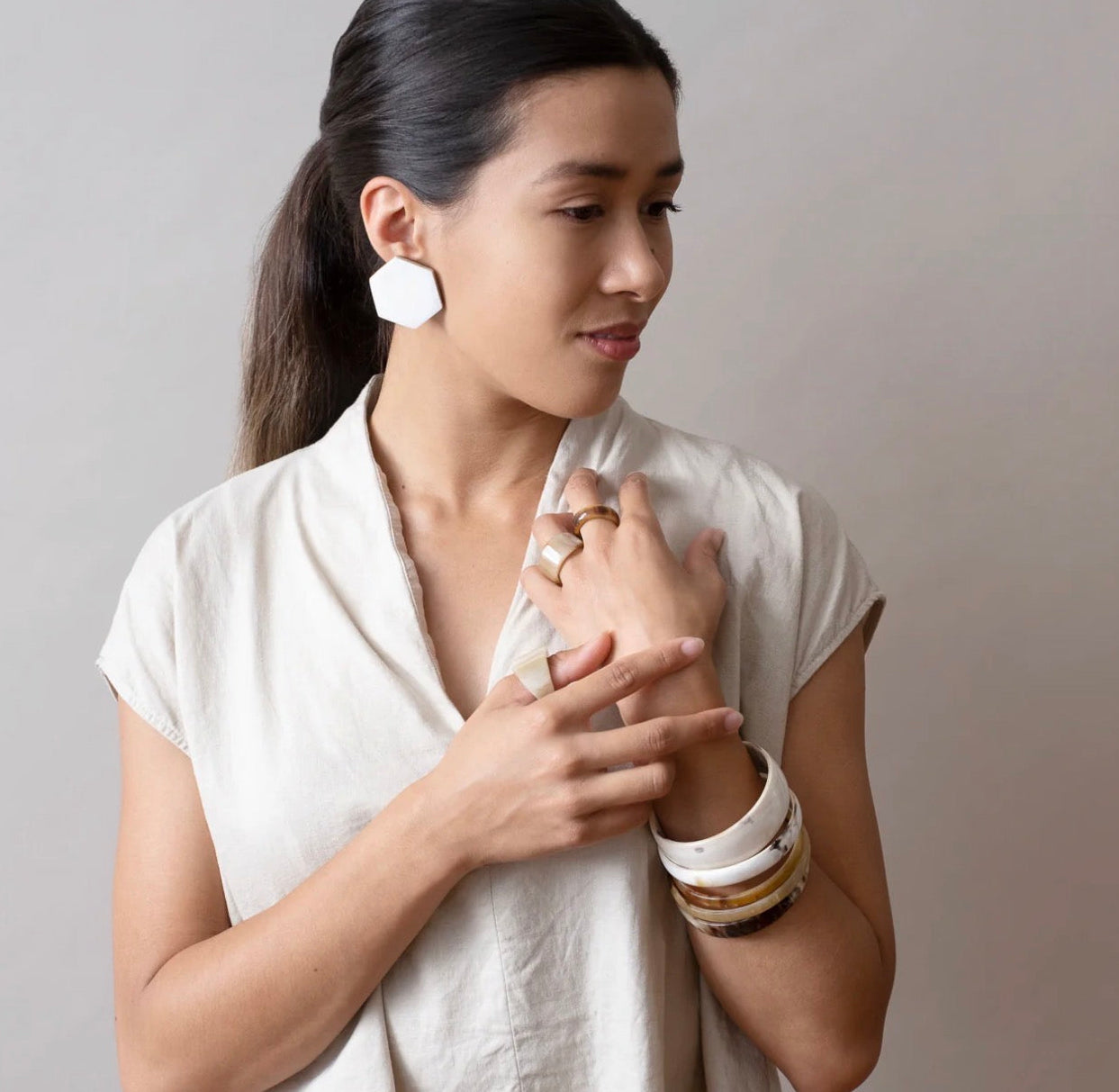 Honeycomb Post Earrings