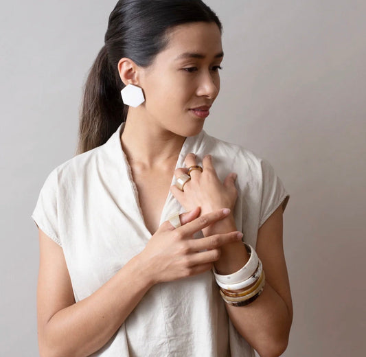 Honeycomb Post Earrings