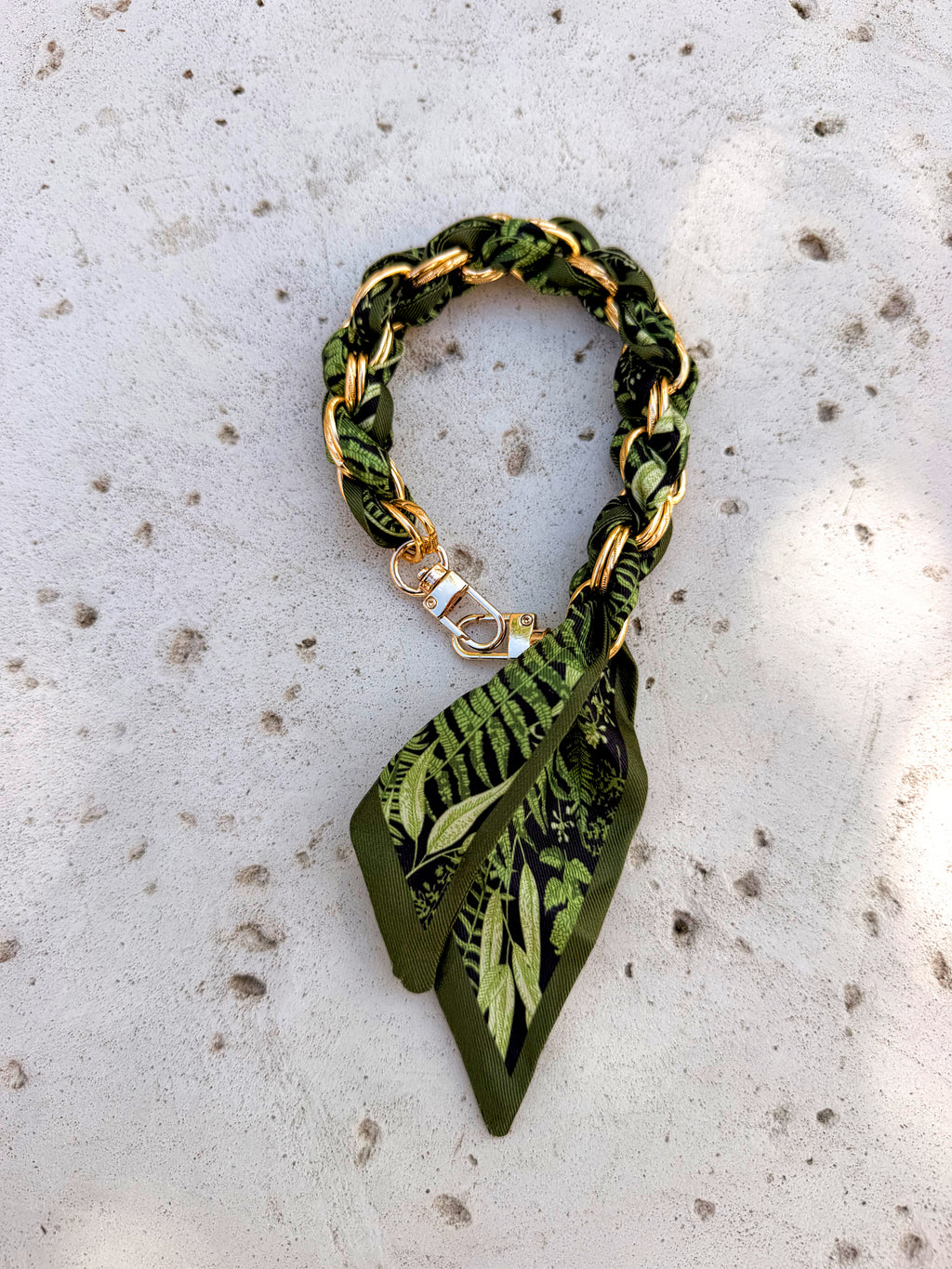 18K Gold Filled Silk Textile Knot Bag Charm