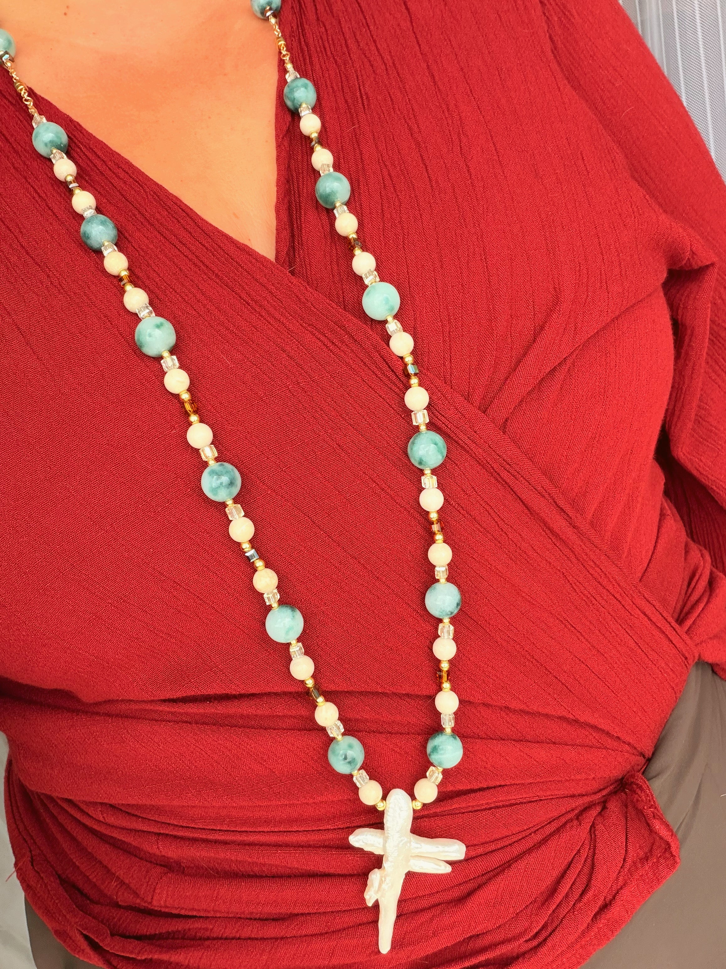 Sea Glass & Dragonfly Layered Set
