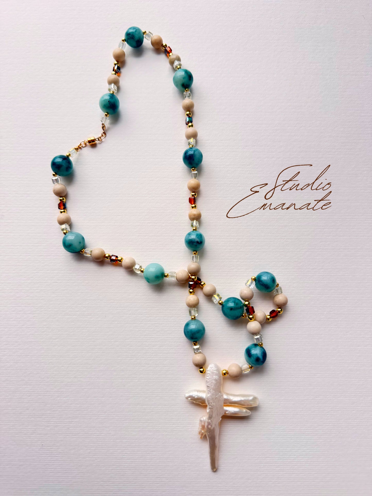 Dragon Fly Pearl Pendant Necklace
