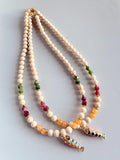 Givsy Gems -Fossil Stone, Chalcedony & Fish Necklace