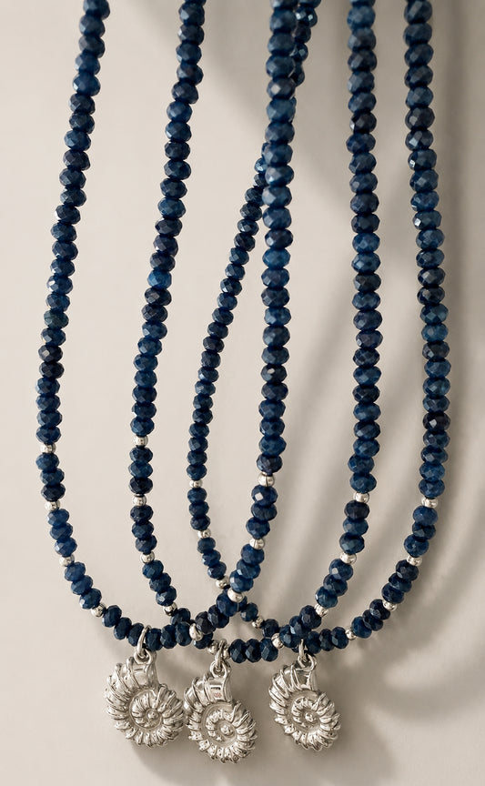 Givsy Gems - Blue Chalcedony & Sea Charm Necklace