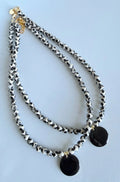 Givsy Gems - Dzi Agate & Black Charm Necklace