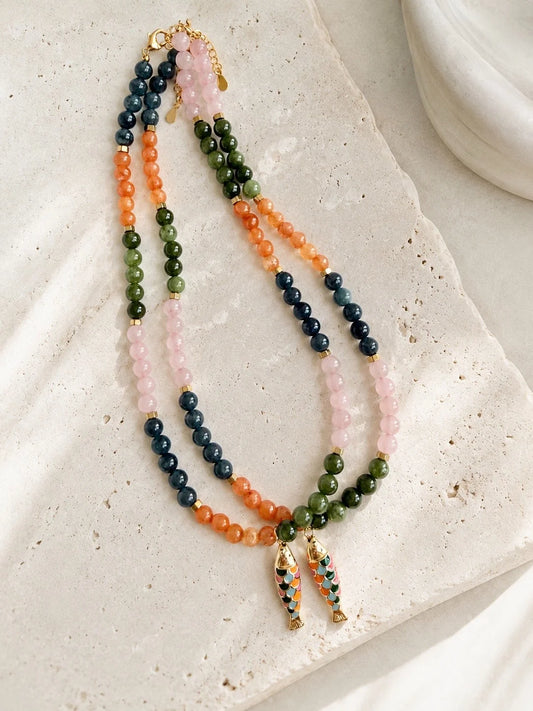 Givsy Gems - Sunset Koi Necklace